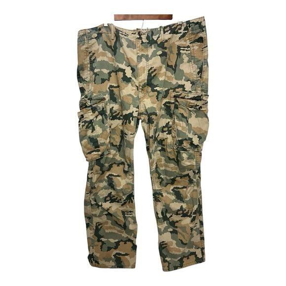 LEVIS Cargo Baggy Pants 40x32 Beige Green Camo Hunting - Picture 1 of 10